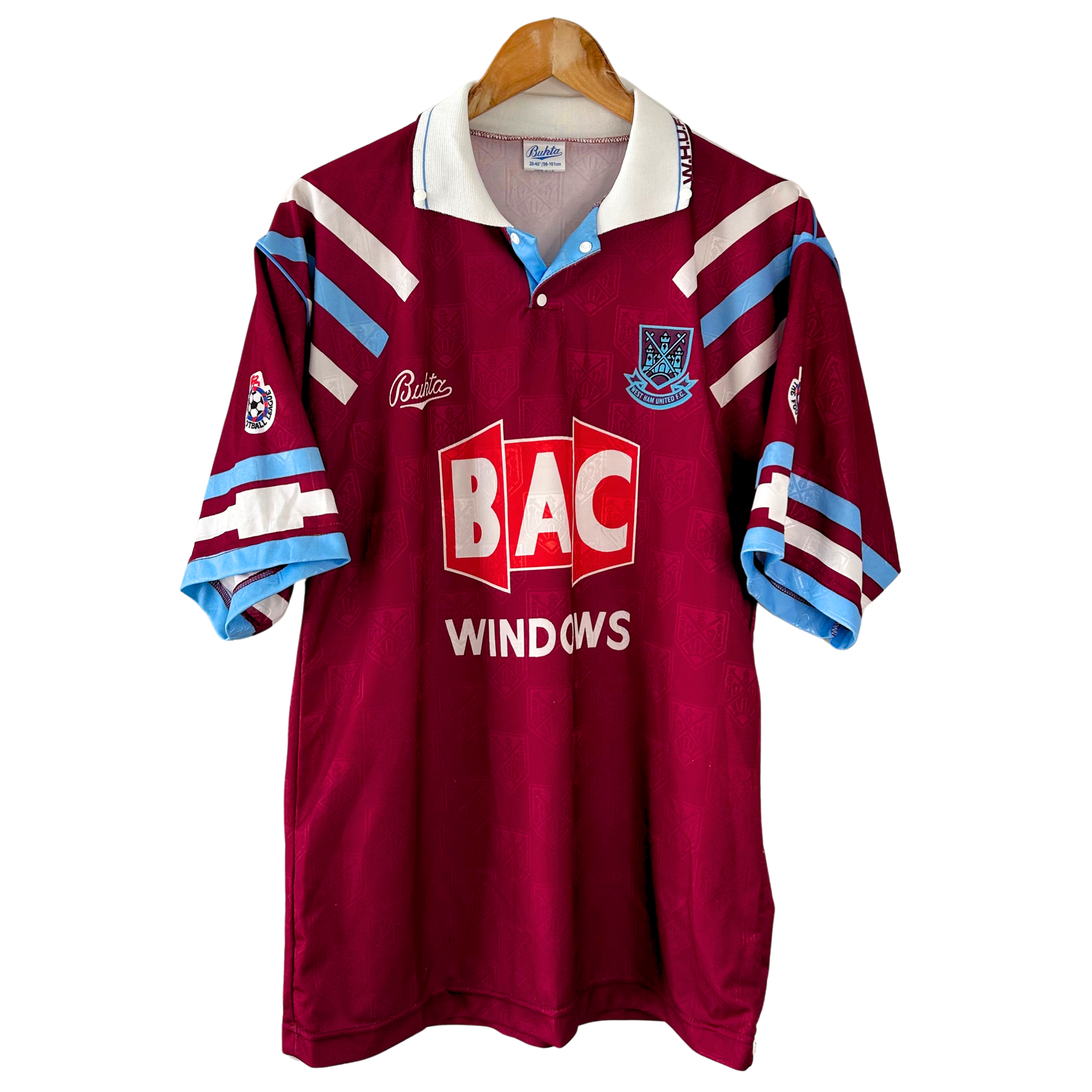 1991-92 West Ham United Home Shirt - M
