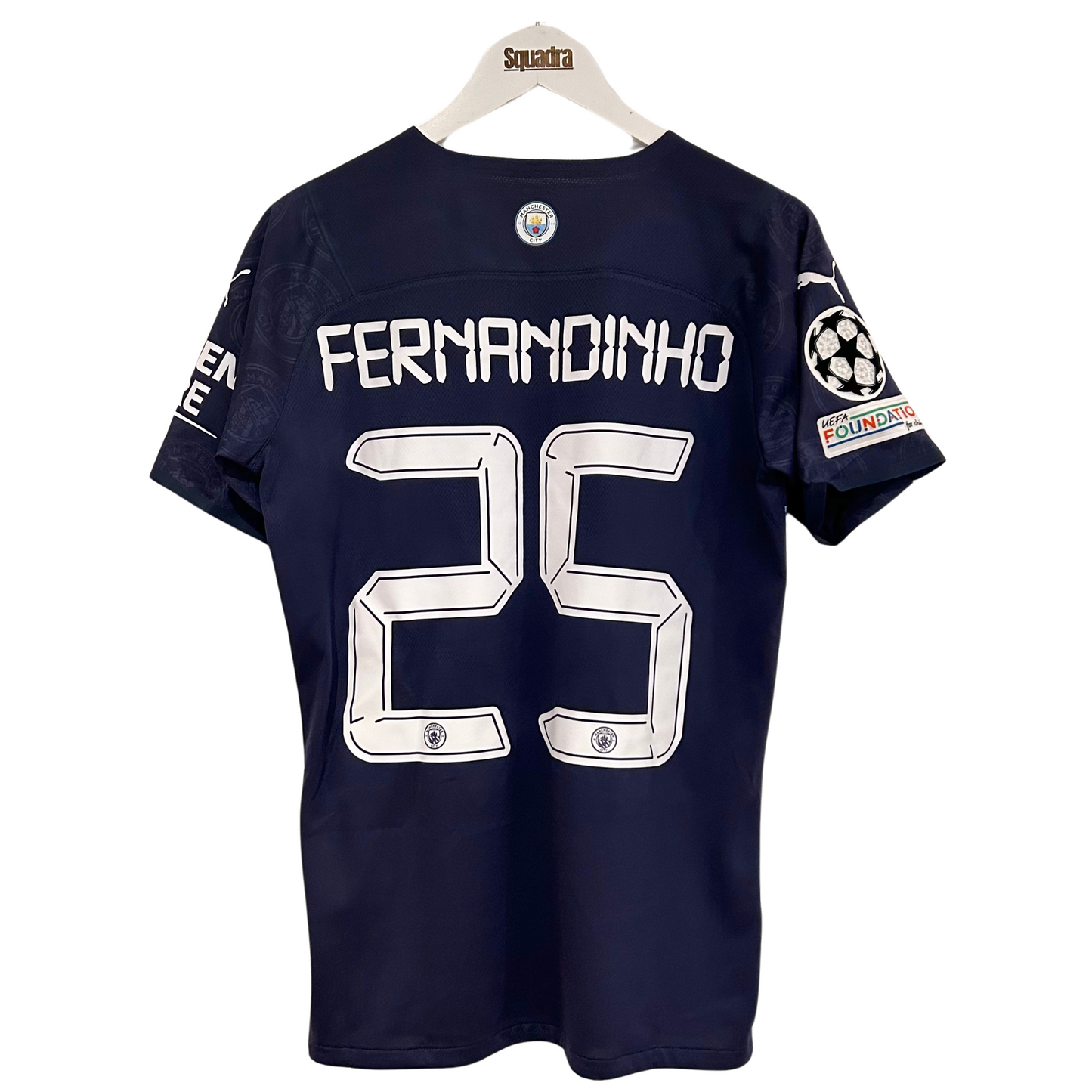 2021-22 Manchester City Match-Issued Third Shirt - Fernandinho 25