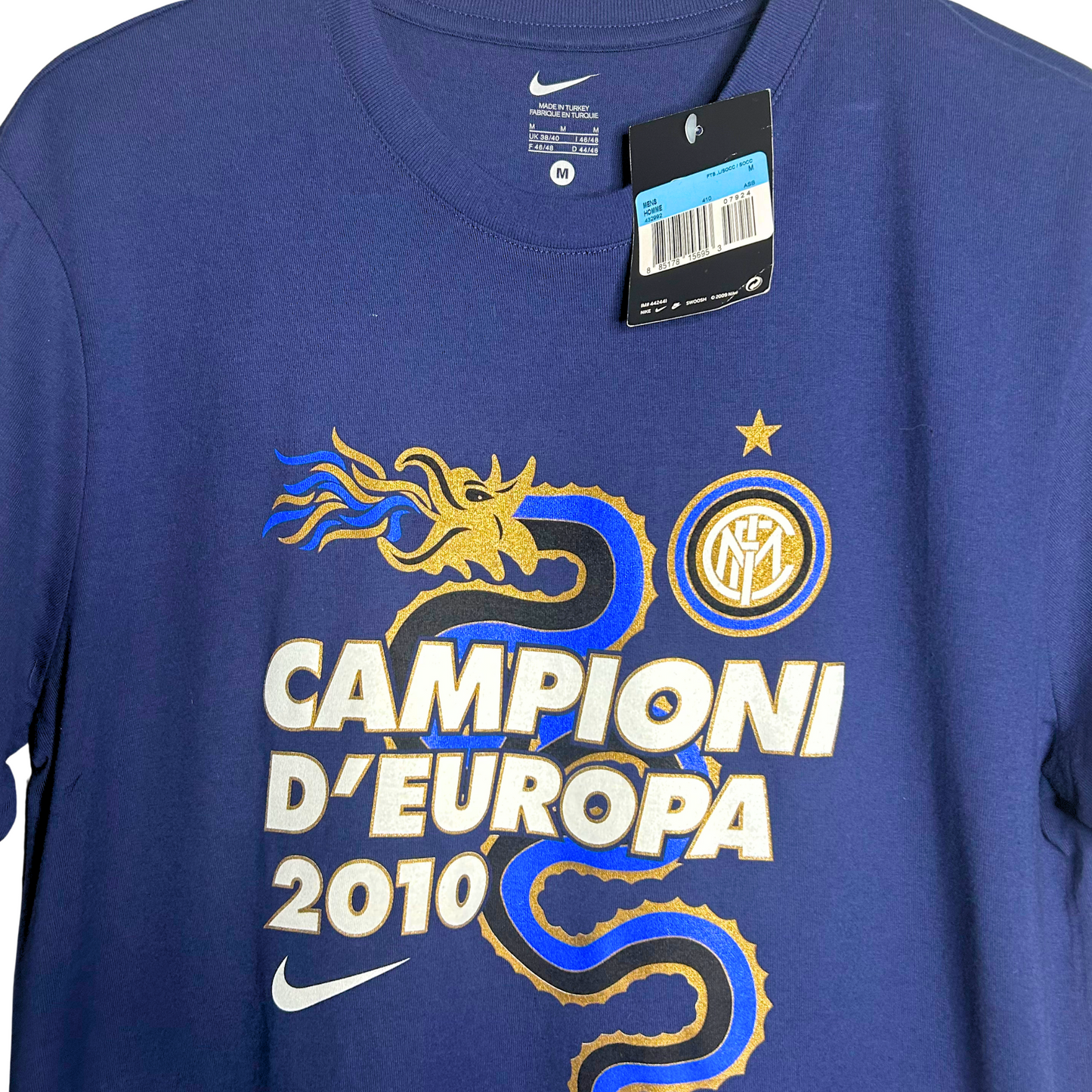 2010 Inter Milan “Champions of Europe” Graphic Tee (BNWT) - M