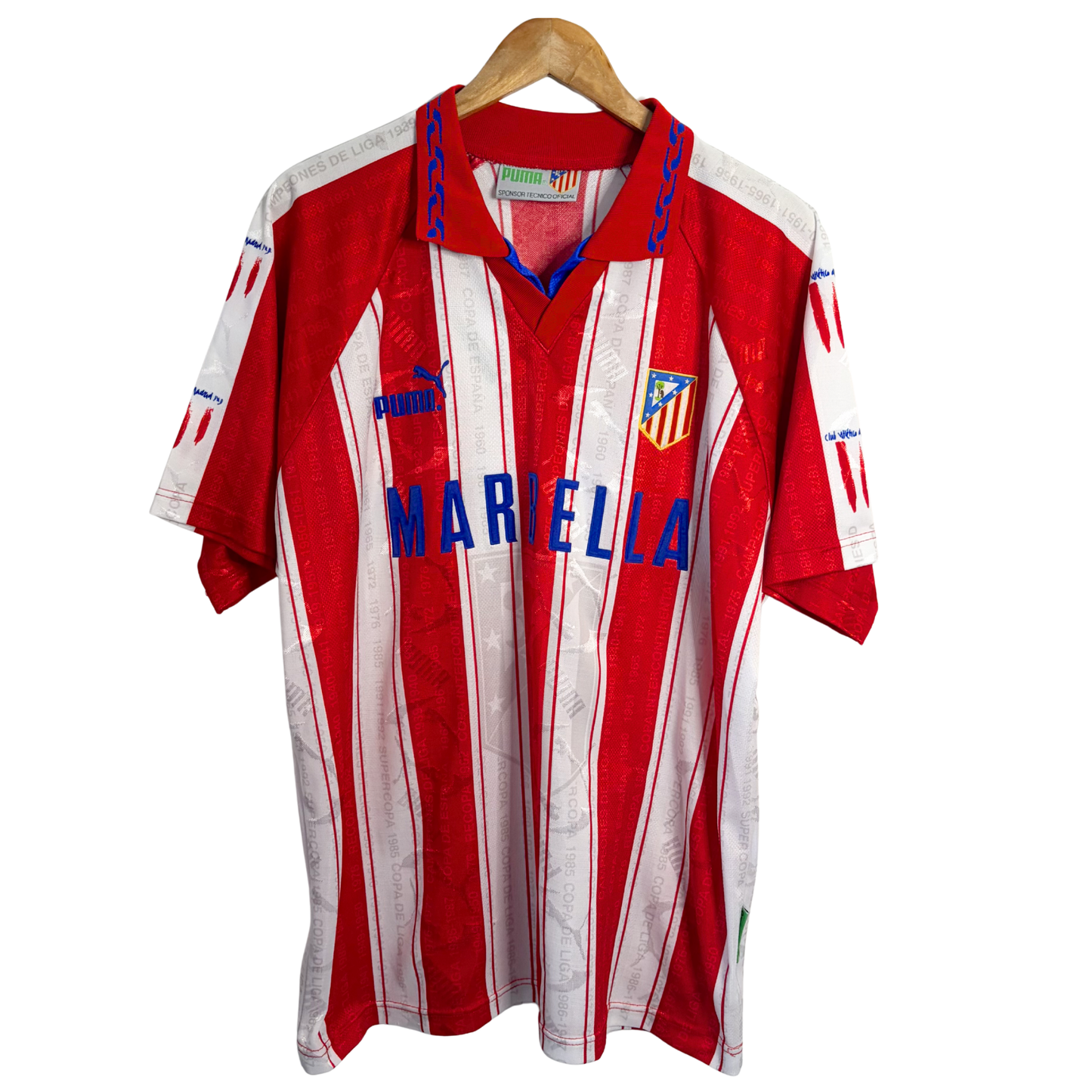 1995-96 Atletico Madrid Home Shirt - XL