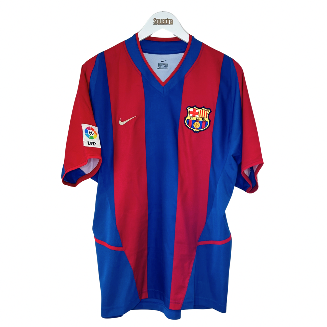 2002-03 Barcelona Home Shirt - Medium - Riquelme 10