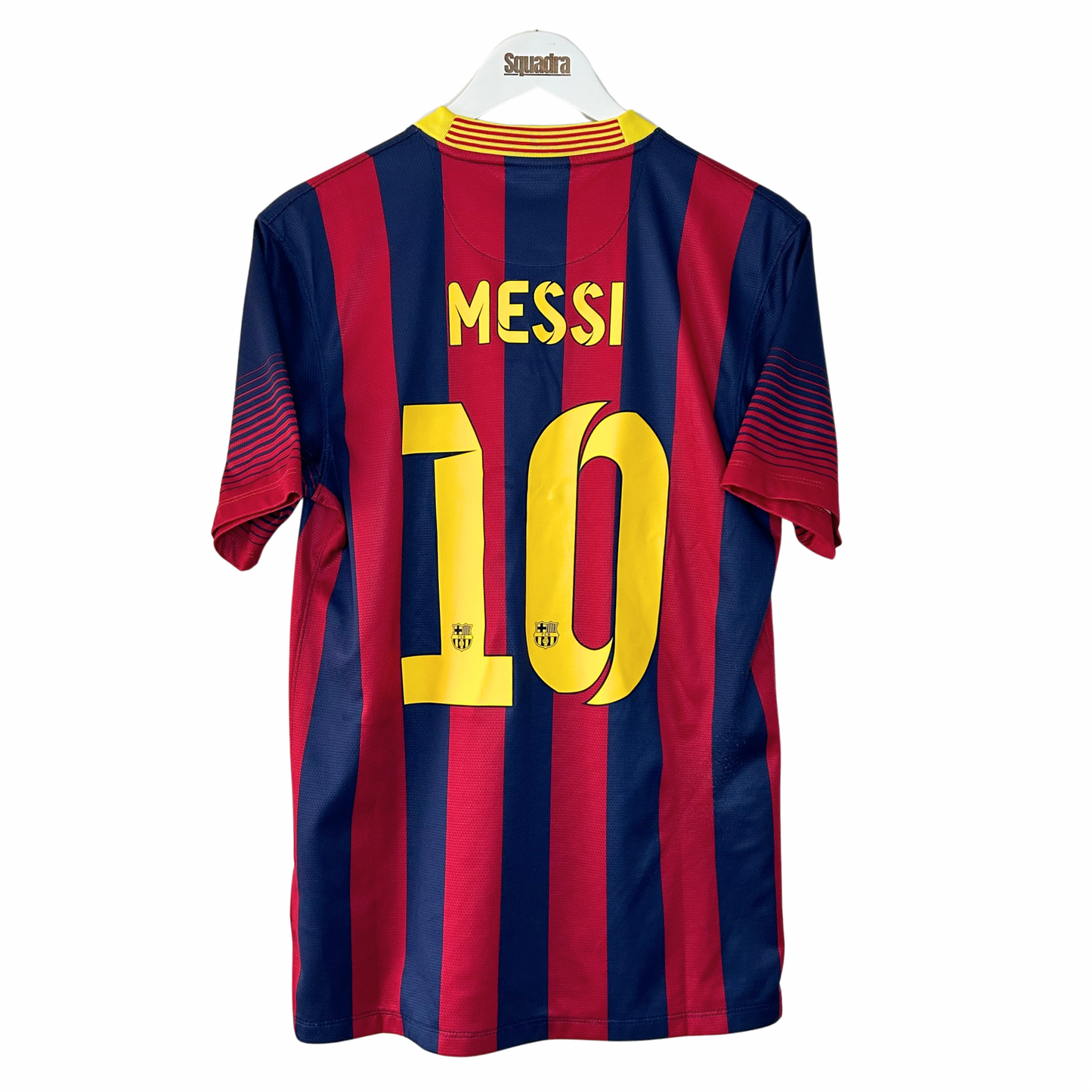 2013-14 Barcelona Sponsorless Home Shirt - Small - Messi 10