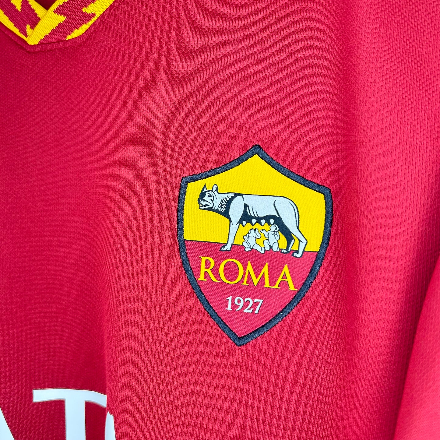 2019-20 Roma Home Shirt - XL - De Rossi 16 - Farewell Patch