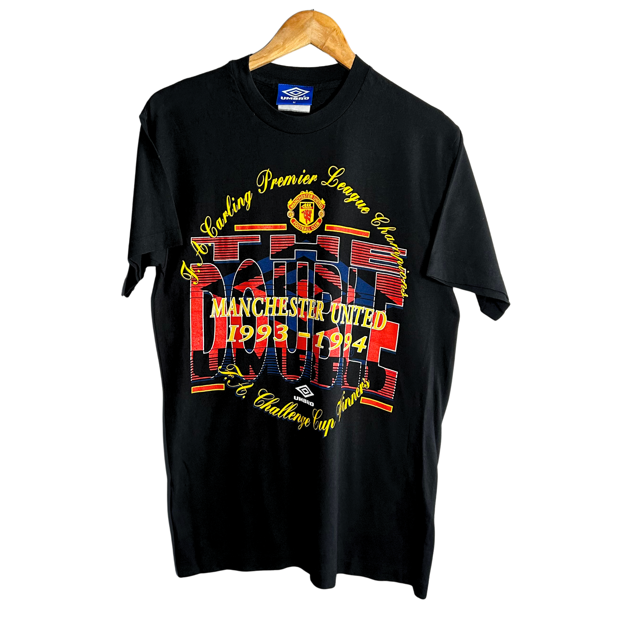 1993-94 Manchester United “Double Winners” Graphic Tee - M