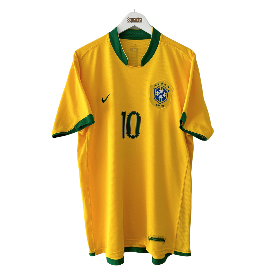 2006 Brazil Home Shirt - XL - Ronaldinho 10