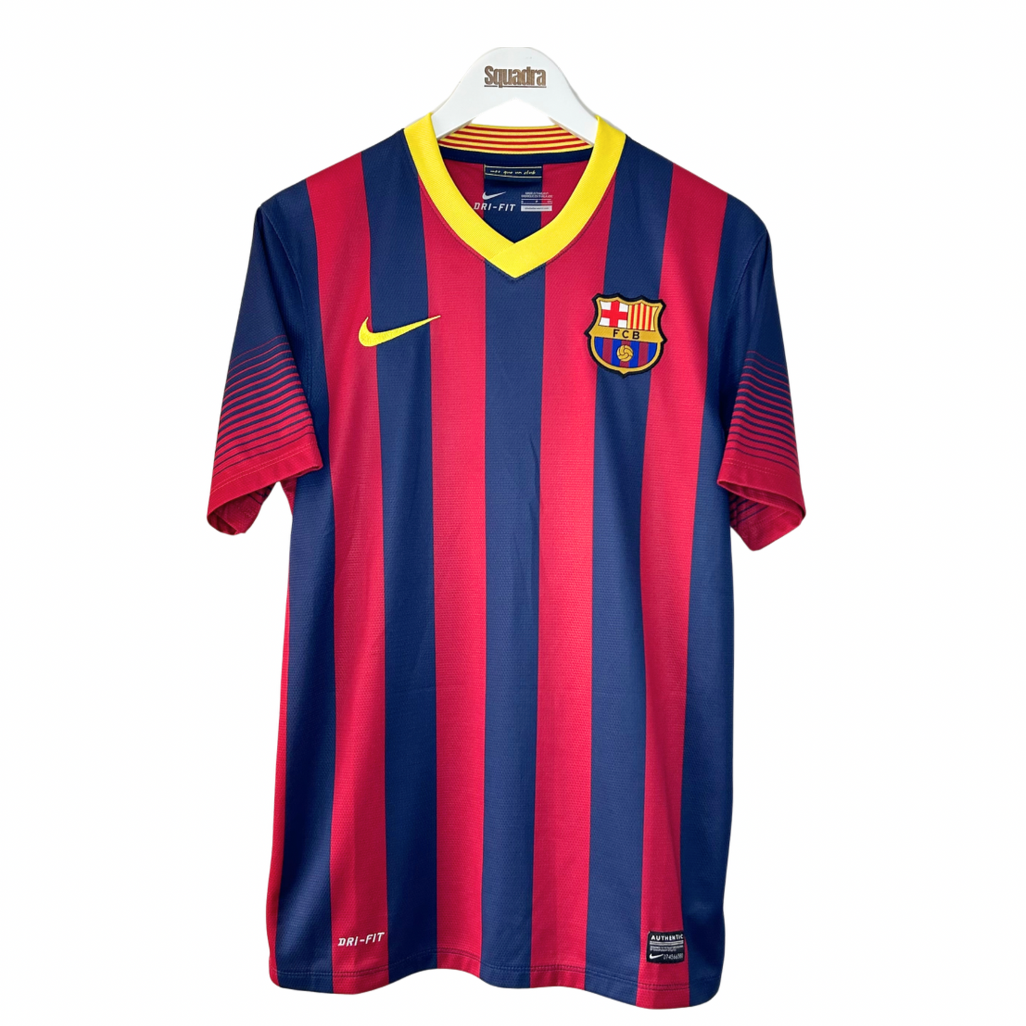 2013-14 Barcelona Sponsorless Home Shirt - Small - Messi 10