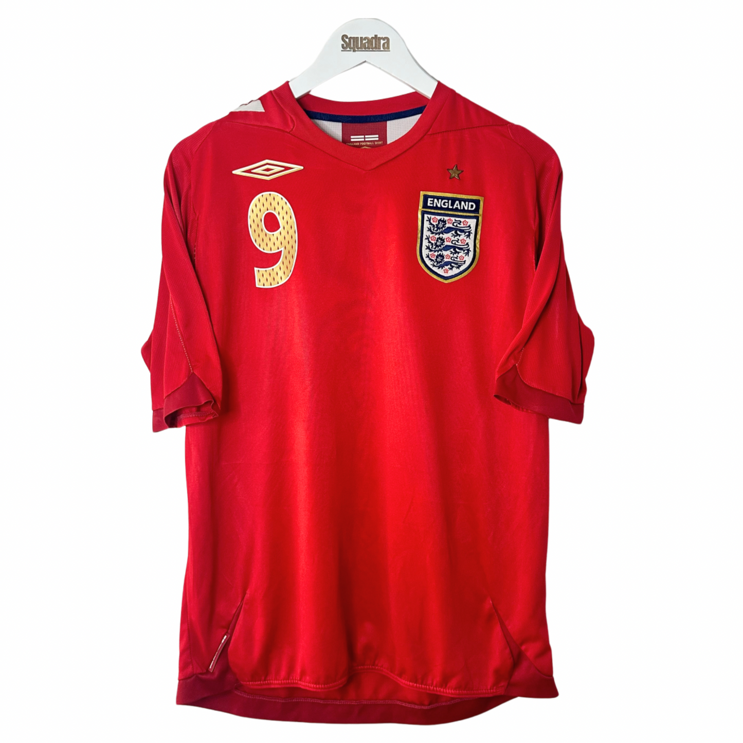 2006 England Away Shirt - Medium - Rooney 9