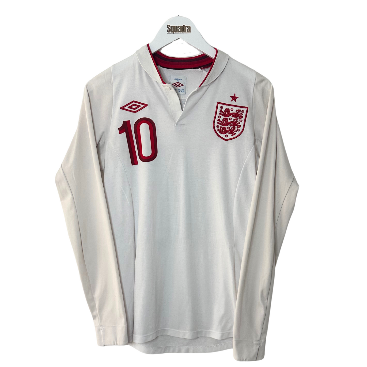 2012 England Home Shirt L/S - Small - Rooney 10