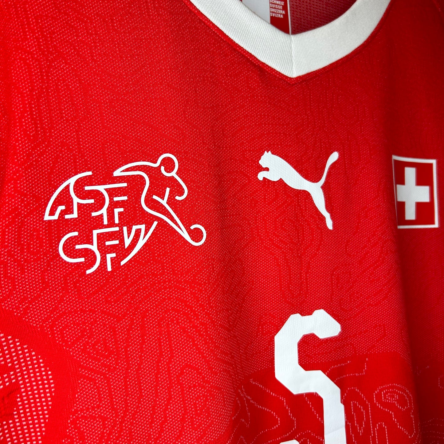 2018 Switzerland Player-Spec Home Shirt - L/XL - Akanji 5