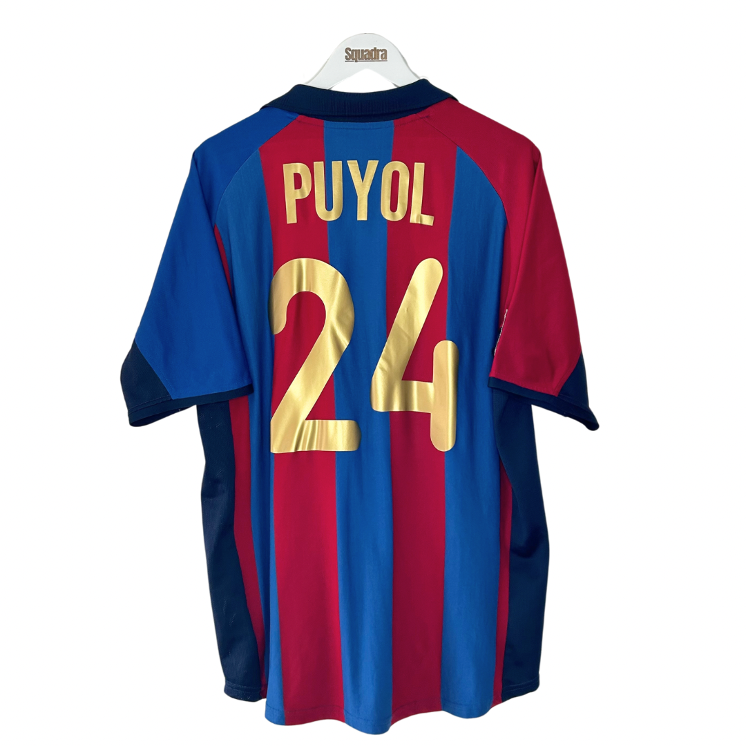 2001-02 Barcelona Home Shirt - Large - Puyol 24