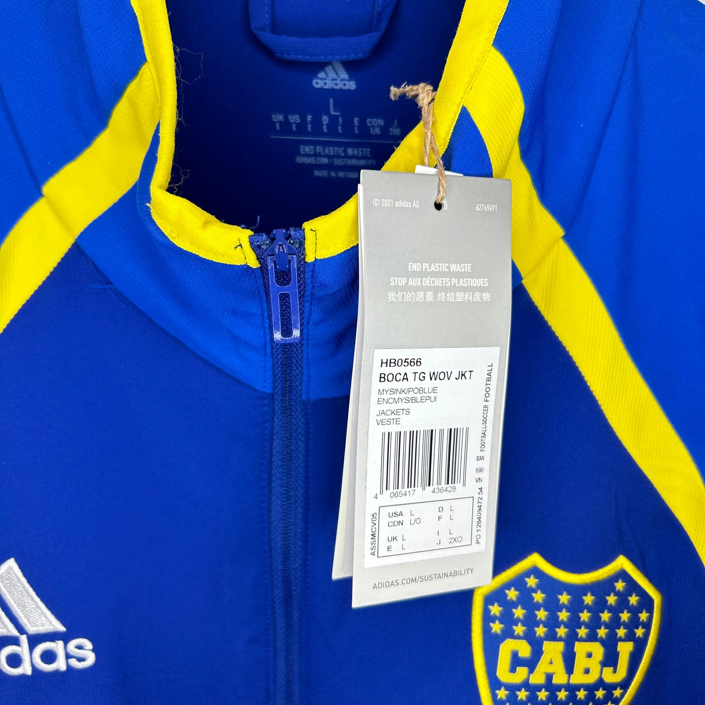 2021-22 Boca Juniors Teamgeist Jacket BNWT - Large