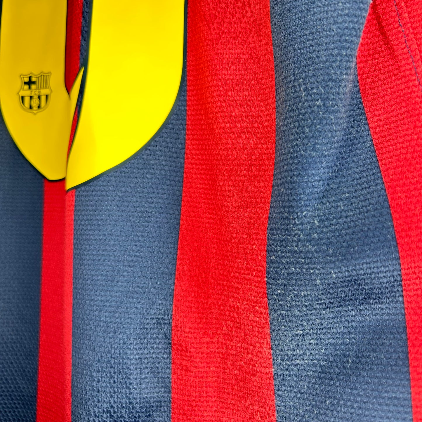 2013-14 Barcelona Sponsorless Home Shirt - Small - Messi 10