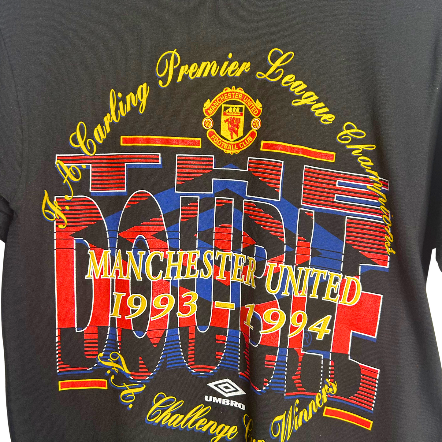 1993-94 Manchester United “Double Winners” Graphic Tee - M