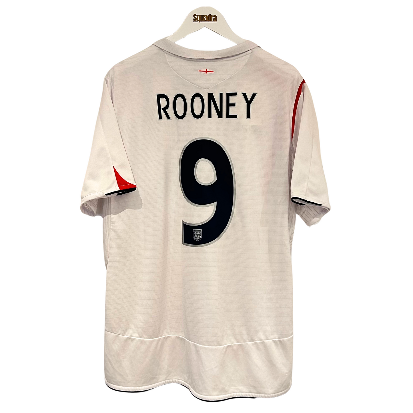 2006 England Home Shirt - XL - Rooney 9