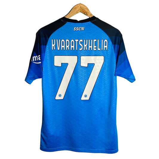 2022-23 Napoli Home Shirt (BNWT) “Kvaratskhelia 77” - M