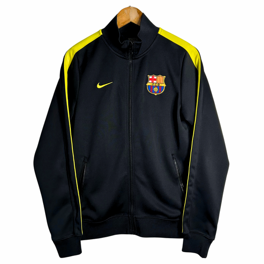 Jacket used in the 2014–15 season by La Liga club Barcelona. As worn by Lionel Messi, Suarez and Neymar.