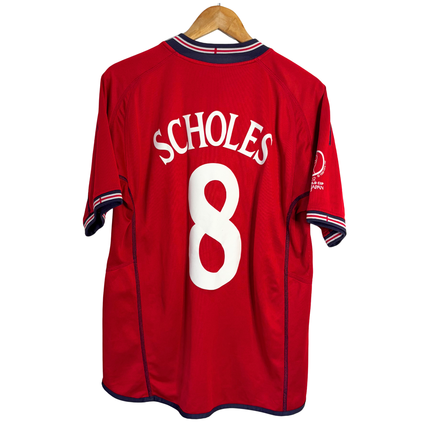 2002 England Away Shirt “Scholes 8” + Match Details - M