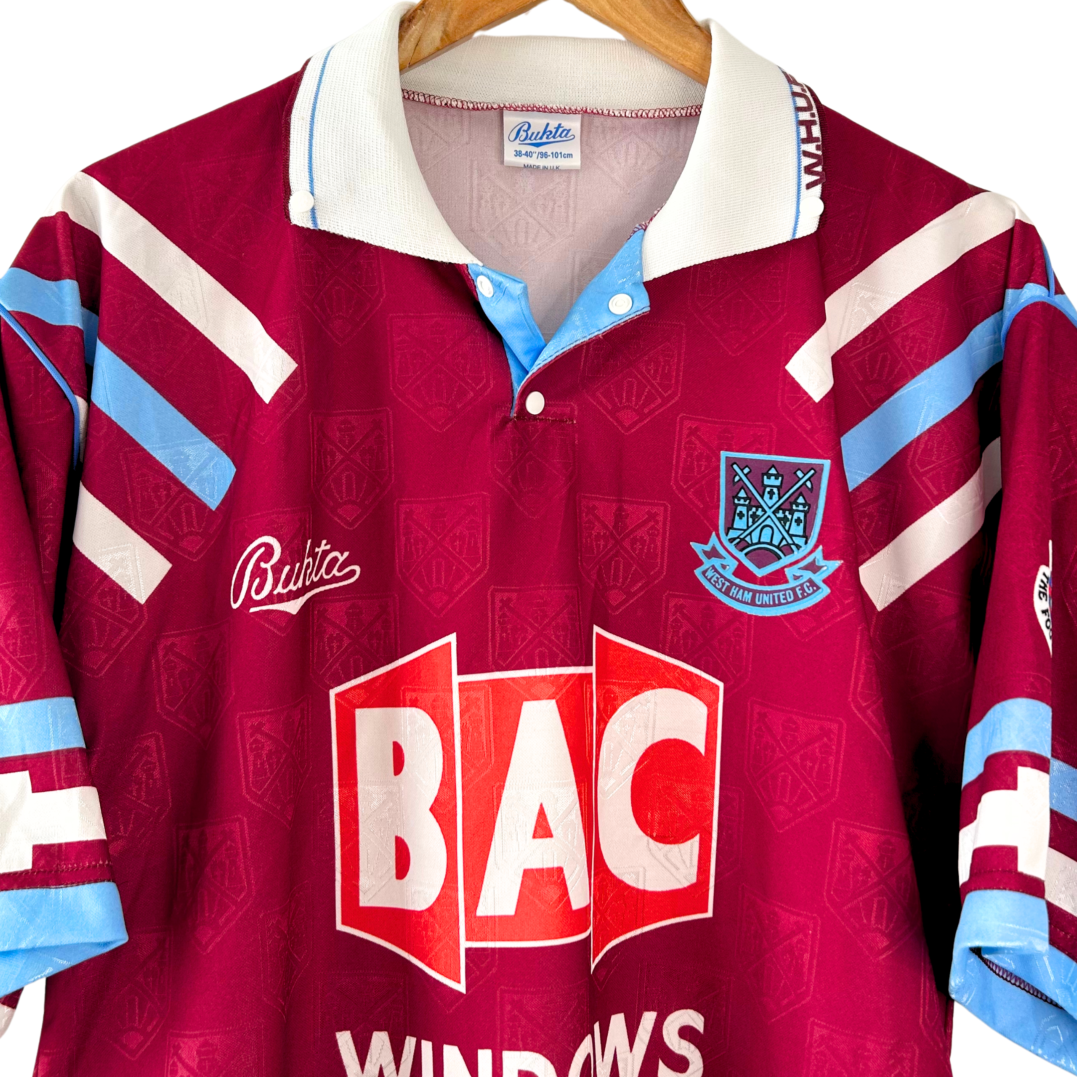 1991-92 West Ham United Home Shirt - M