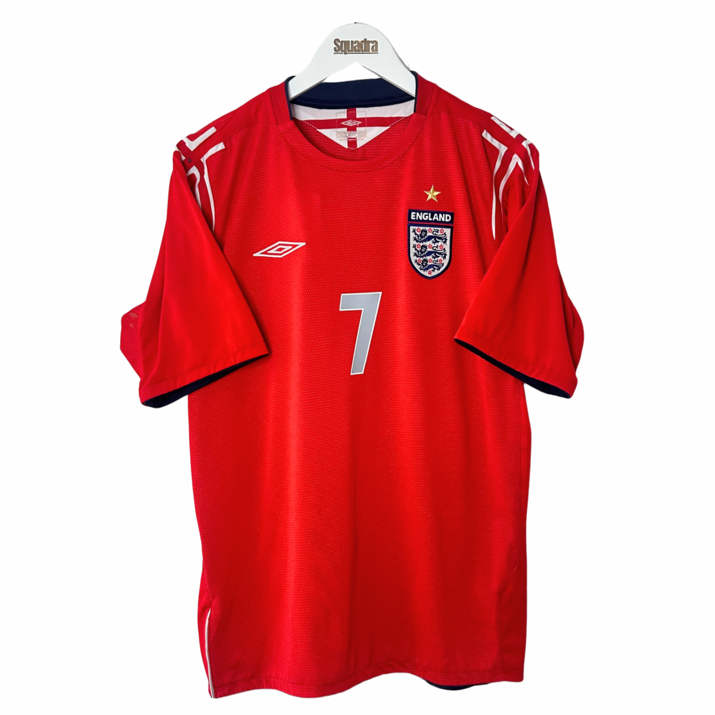 2004 England Away Shirt - Large - Beckham 7