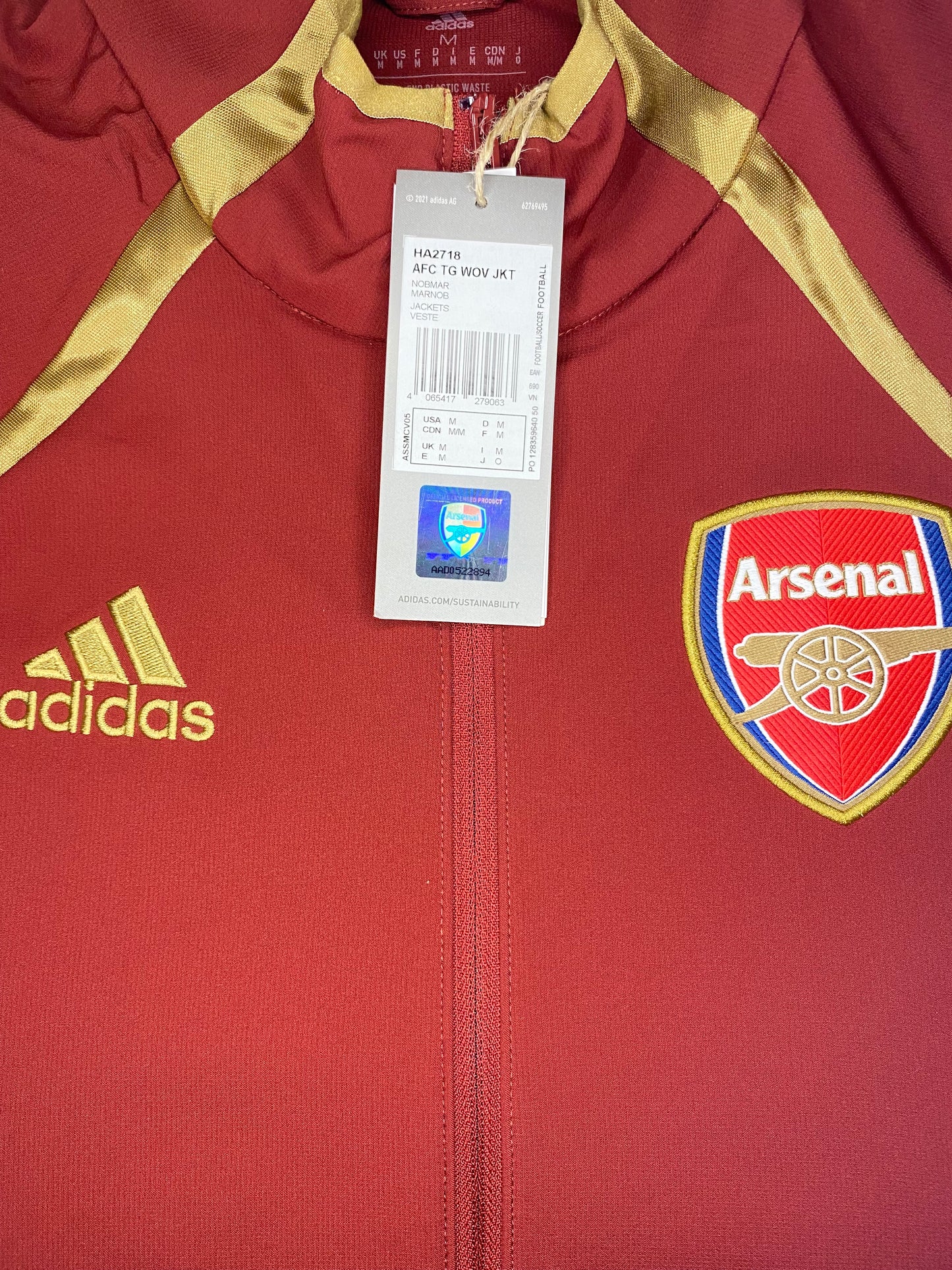 2021-22 Arsenal Teamgeist Jacket - Brand New With Tags - Medium