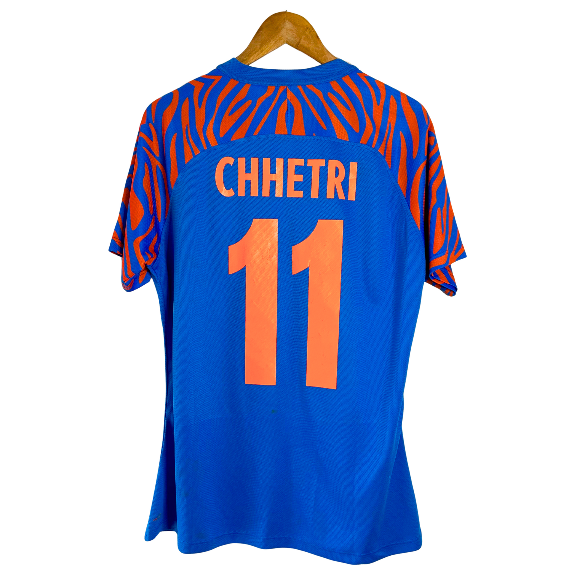 2019 India Home Shirt “Chhetri 11” (BNWT) XL (L fit) – Squadra