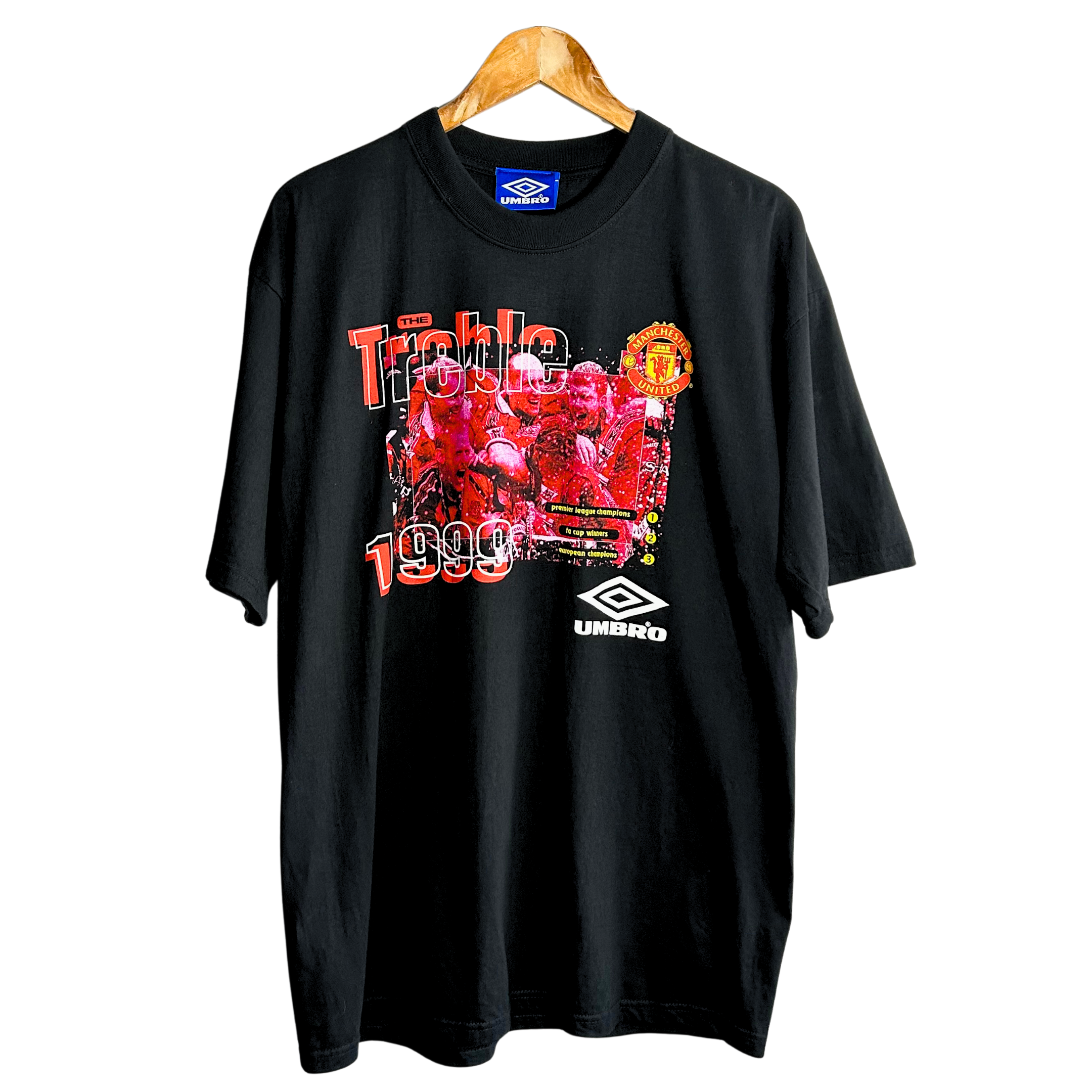 1999 Manchester United “Treble” Graphic Tee - L