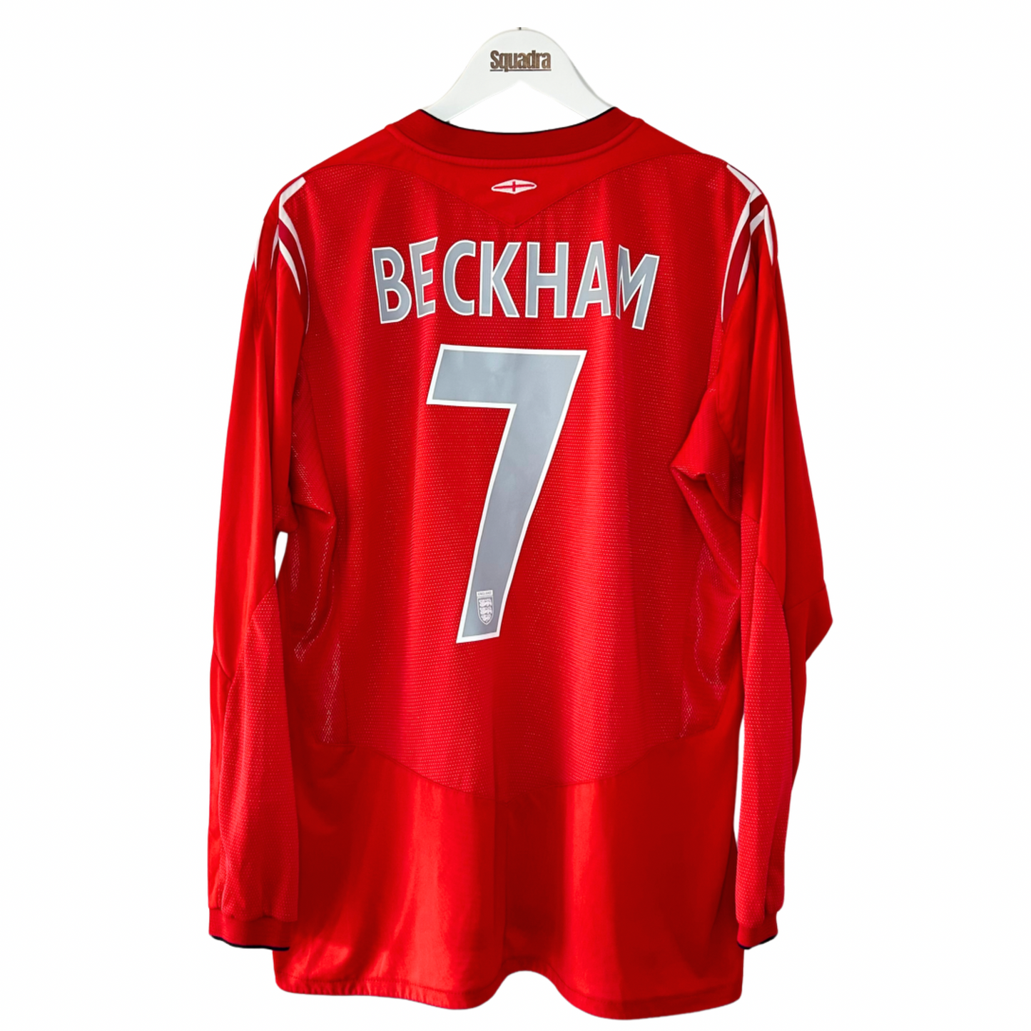 2004 England Away Shirt L/S - Excellent - XL - Beckham 7