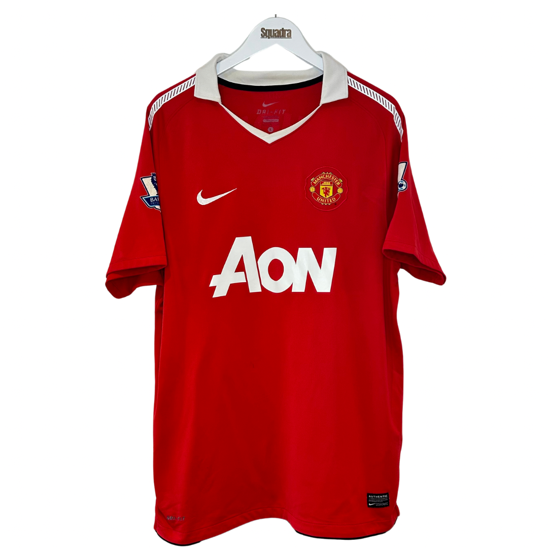 2010-11 Manchester United Home Shirt - Large - Scholes 18