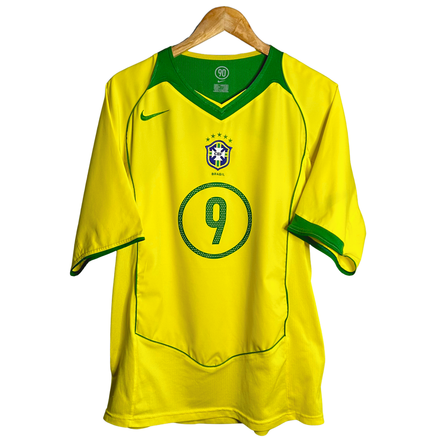 2004 Brazil Home Shirt “Ronaldo 9” - L