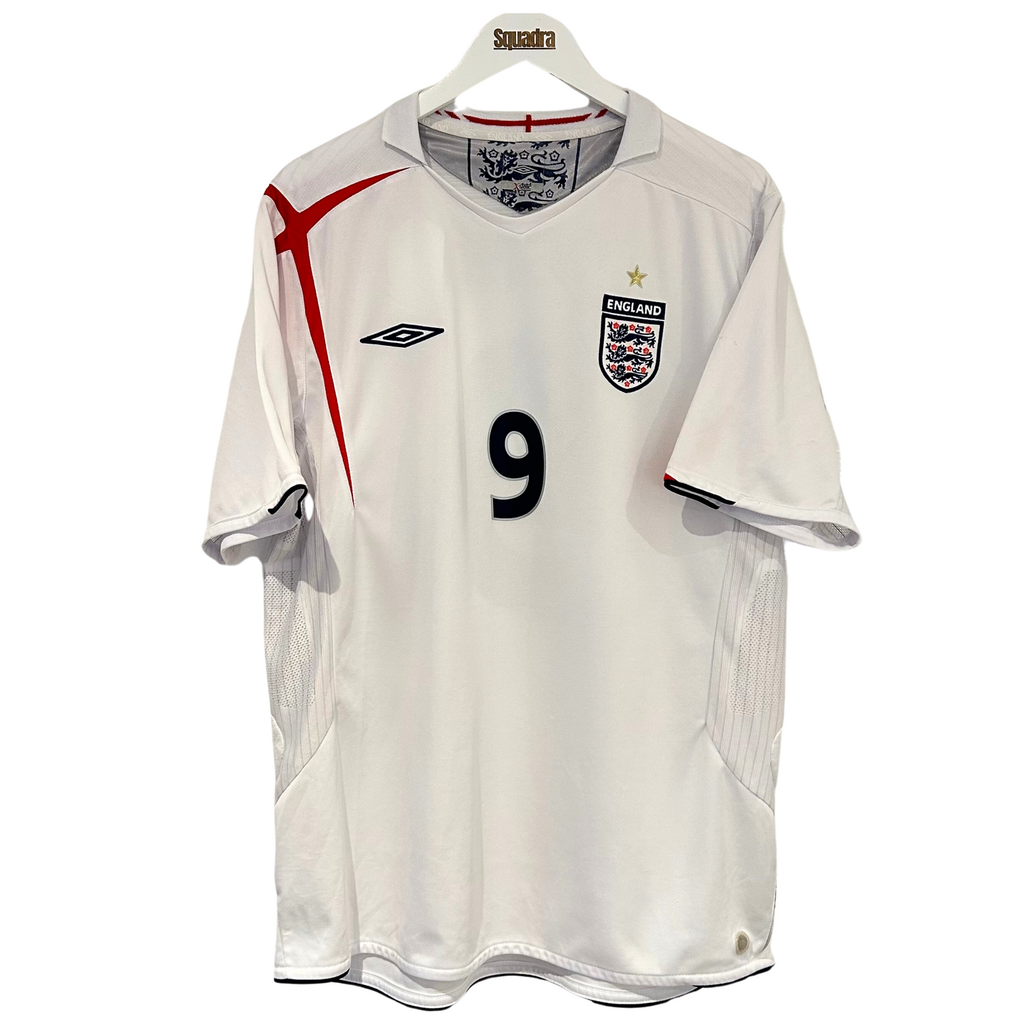 2006 England Home Shirt - XL - Rooney 9