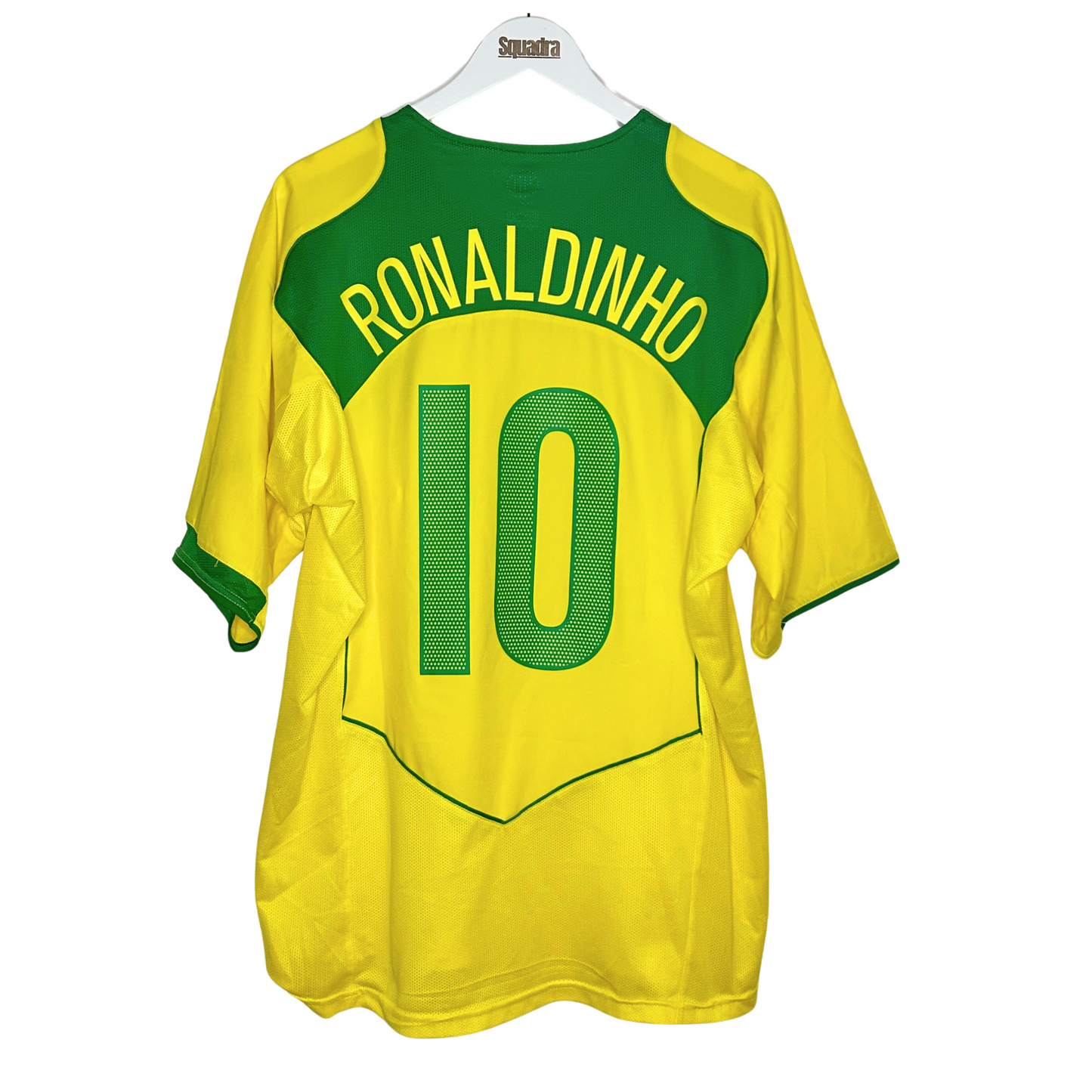 2004 Brazil Home Shirt - XL - Ronaldinho 10