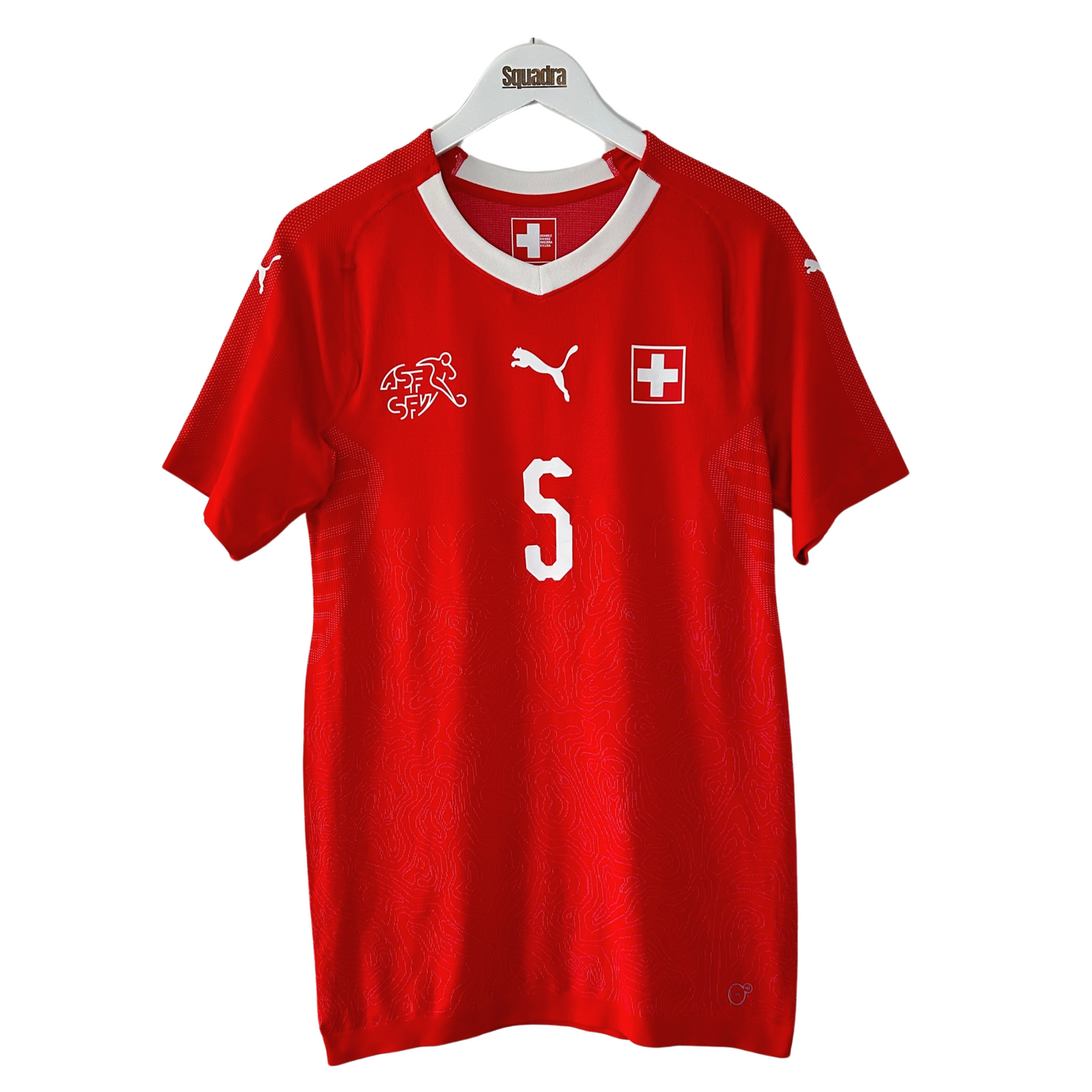 2018 Switzerland Player-Spec Home Shirt - L/XL - Akanji 5