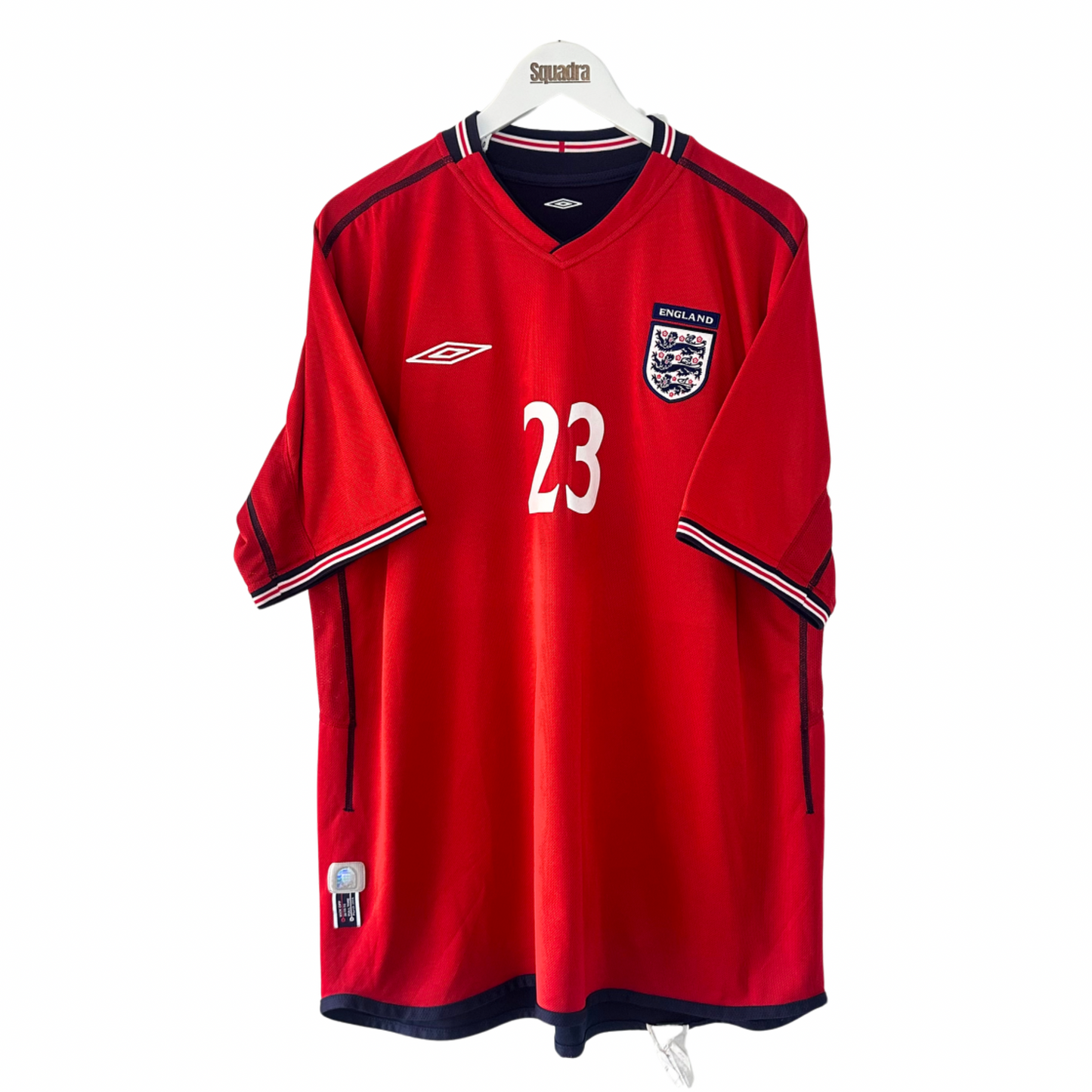 2002 England Away Shirt - XL - Rooney 23