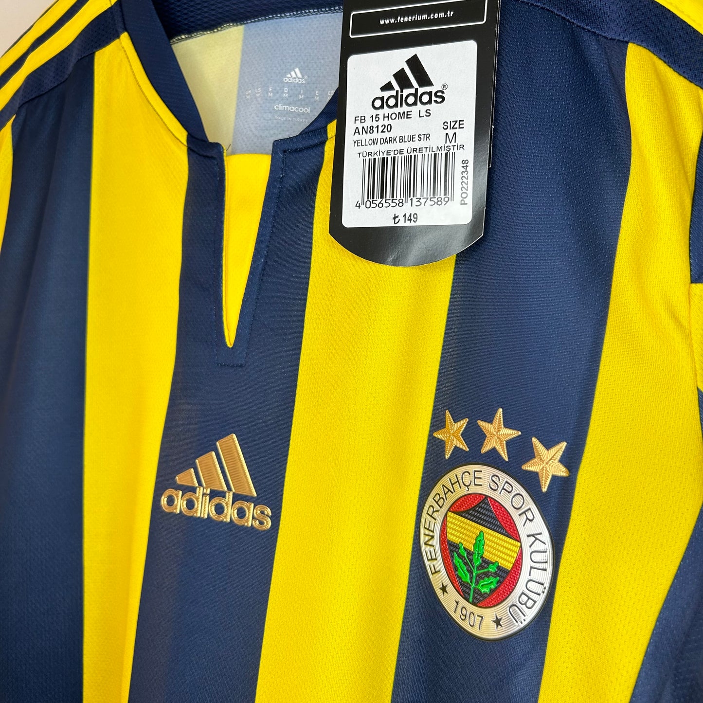 2014-15 Fenerbahce Home Shirt L/S BNWT - Medium