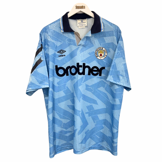 1991-93 Manchester City Home Shirt - XL