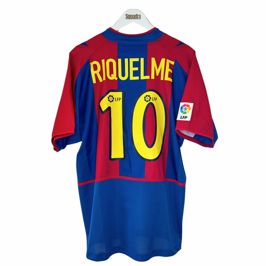 2002-03 Barcelona Home Shirt - Medium - Riquelme 10