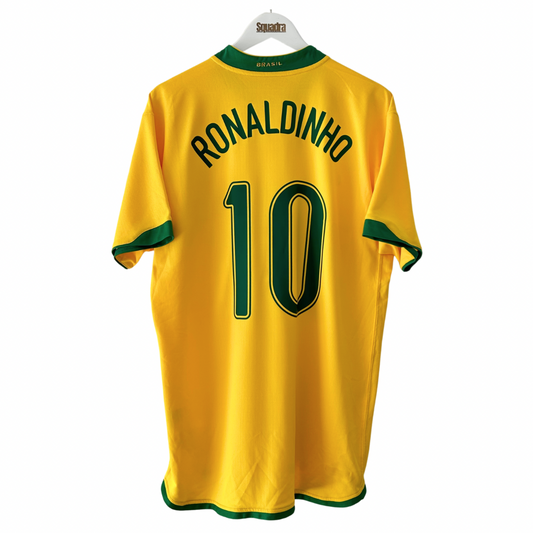 2006 Brazil Home Shirt - XL - Ronaldinho 10