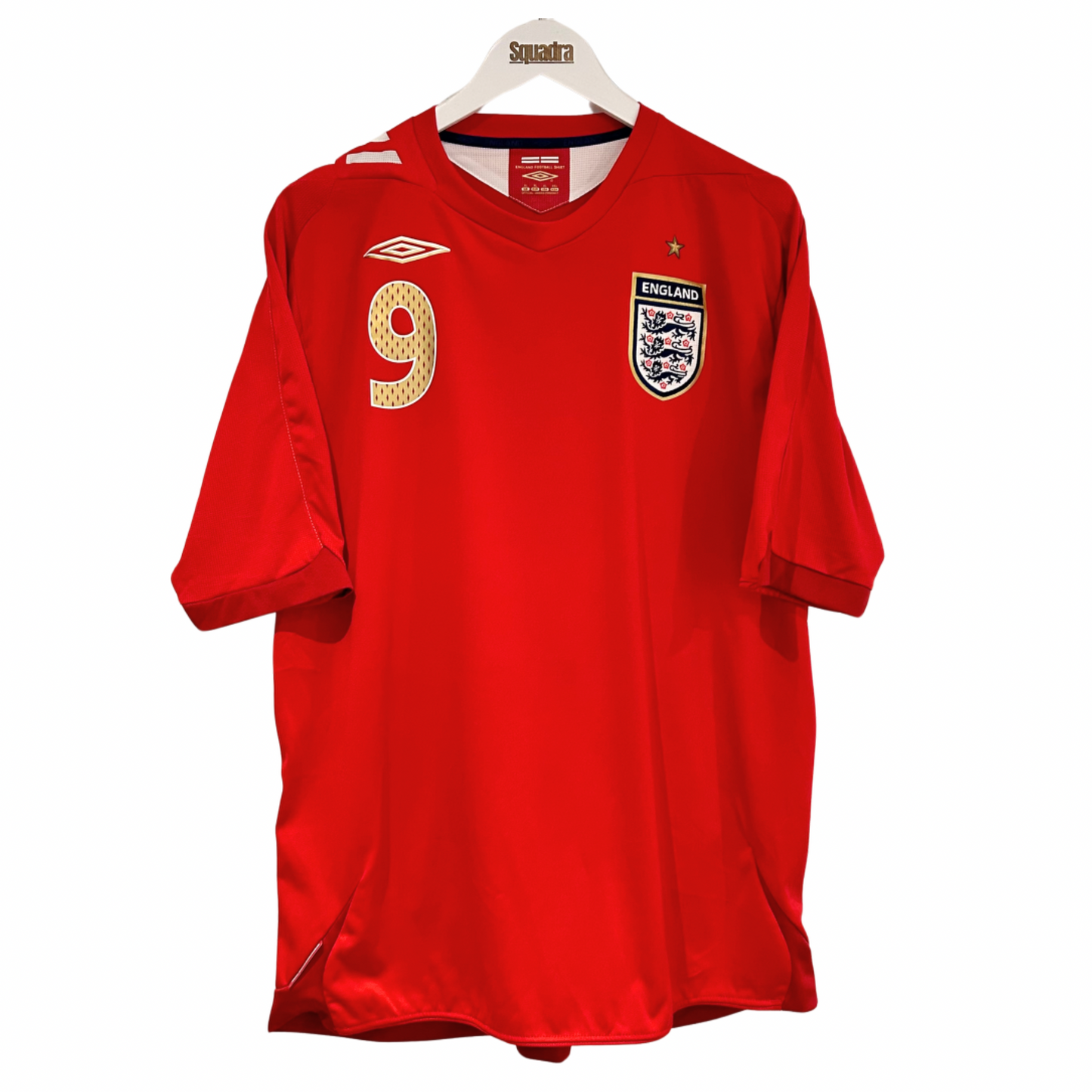 2006 England Away Shirt - XL - Rooney 9