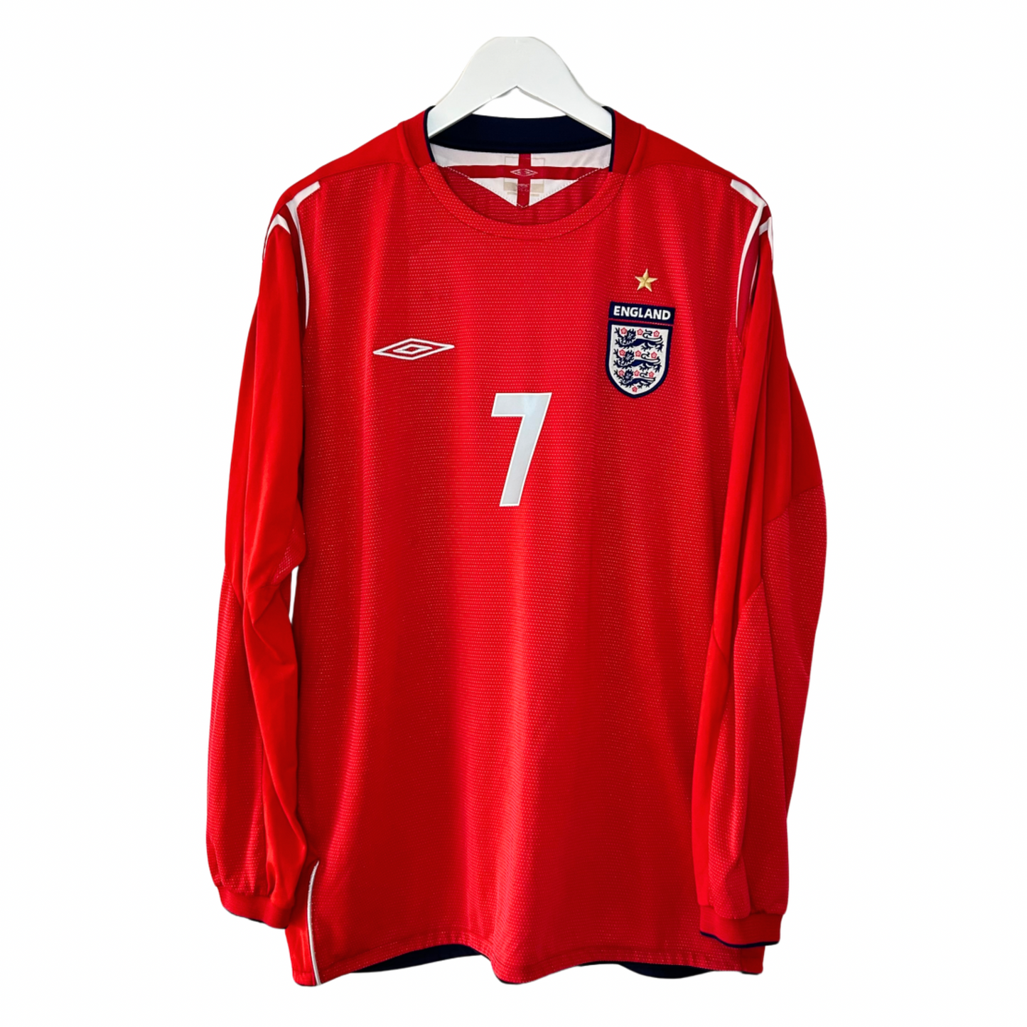 2004 England Away Shirt L/S - Excellent - XL - Beckham 7