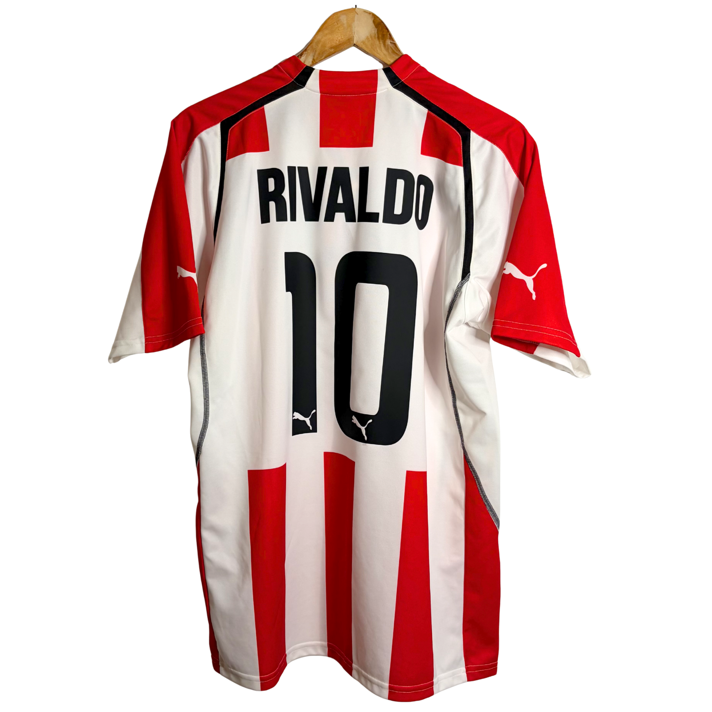 2005-06 Olympiacos Home Shirt “Rivaldo 10” - XL