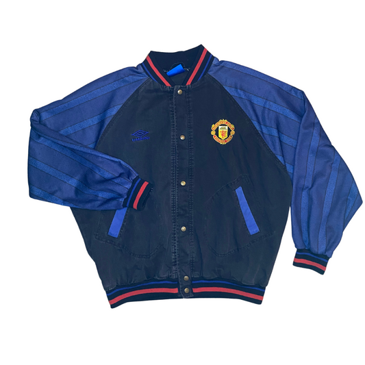 1994-95 Manchester United Denim Bomber Jacket - Excellent - XL