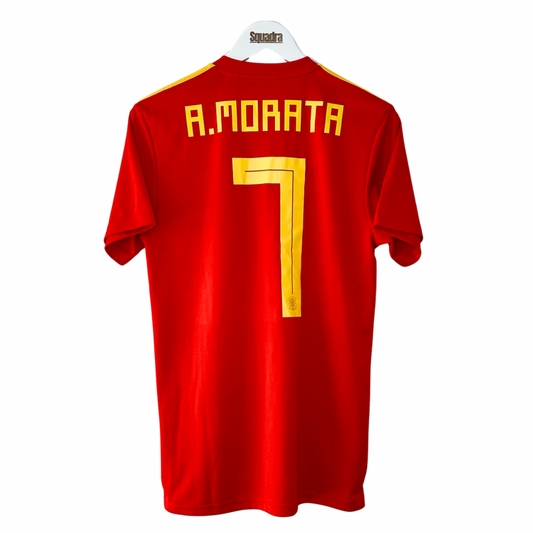 2018 Spain Home Shirt - Small - Morata 7