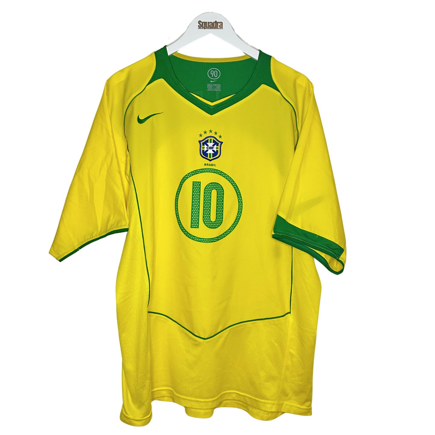 2004 Brazil Home Shirt - XL - Ronaldinho 10