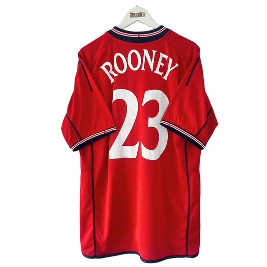 2002 England Away Shirt - XL - Rooney 23