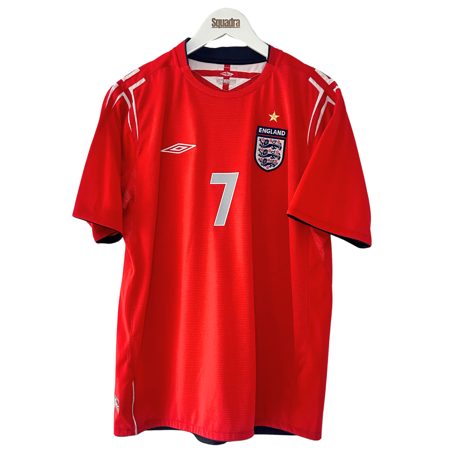 2004 England Away Shirt - Large - Beckham 7