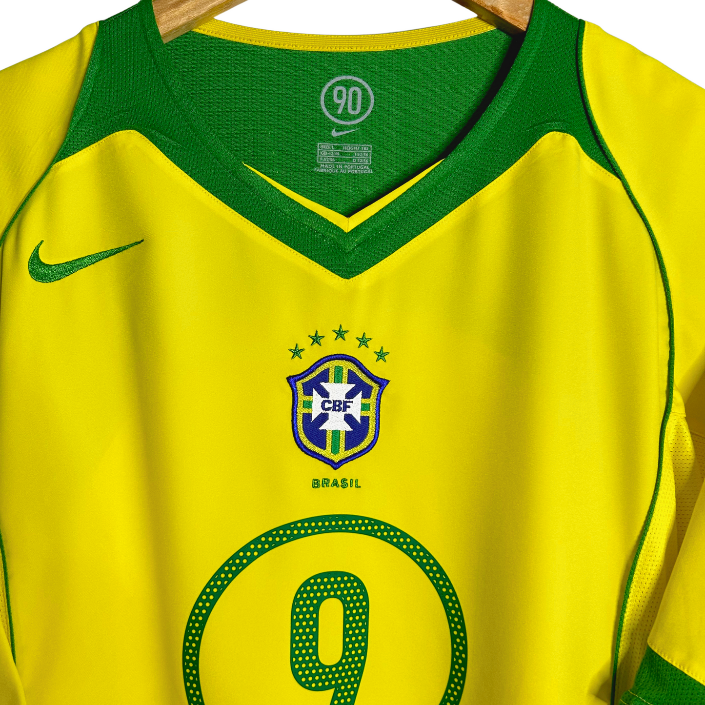 2004 Brazil Home Shirt “Ronaldo 9” - L