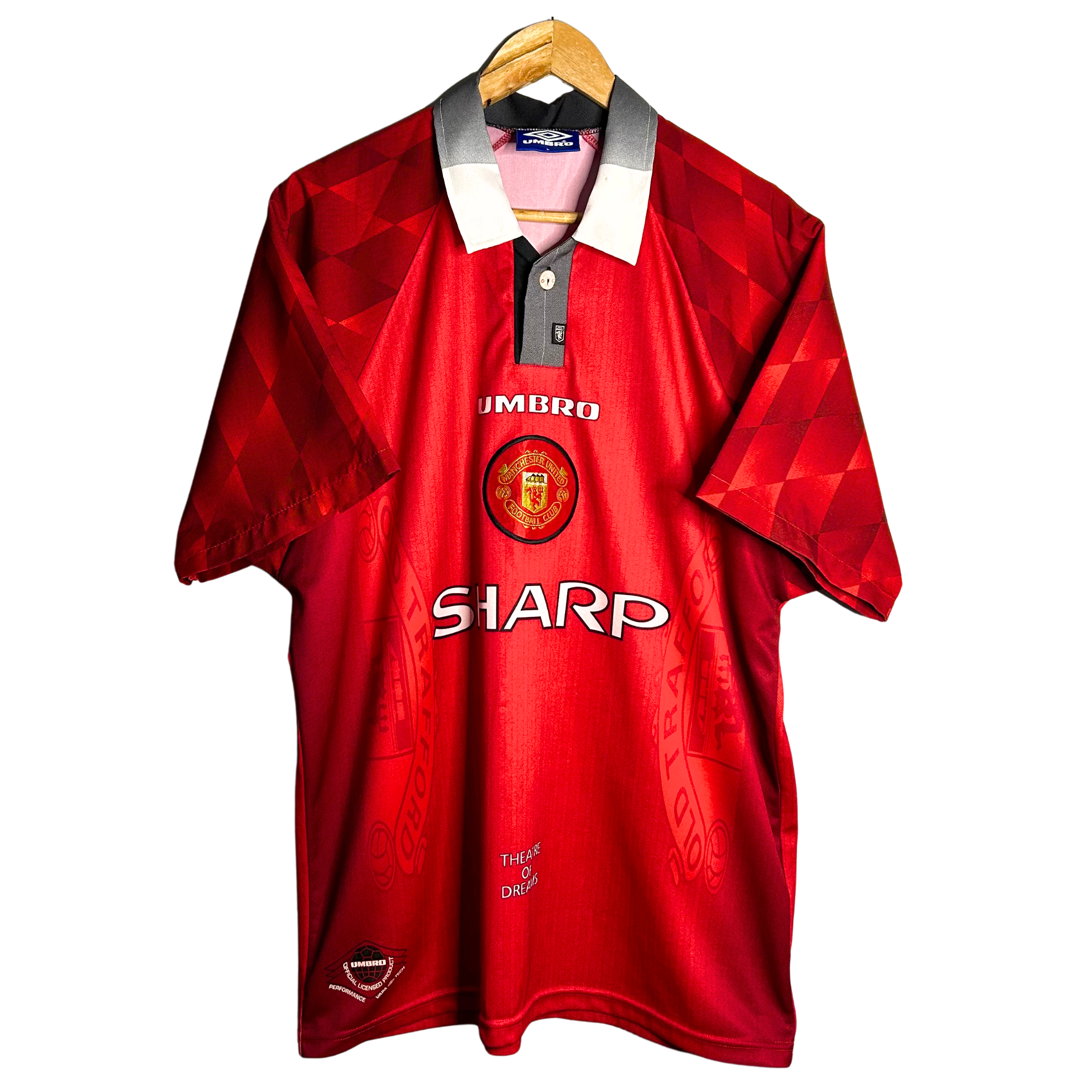 1996-98 Manchester United Home Shirt “Cantona 7” - L