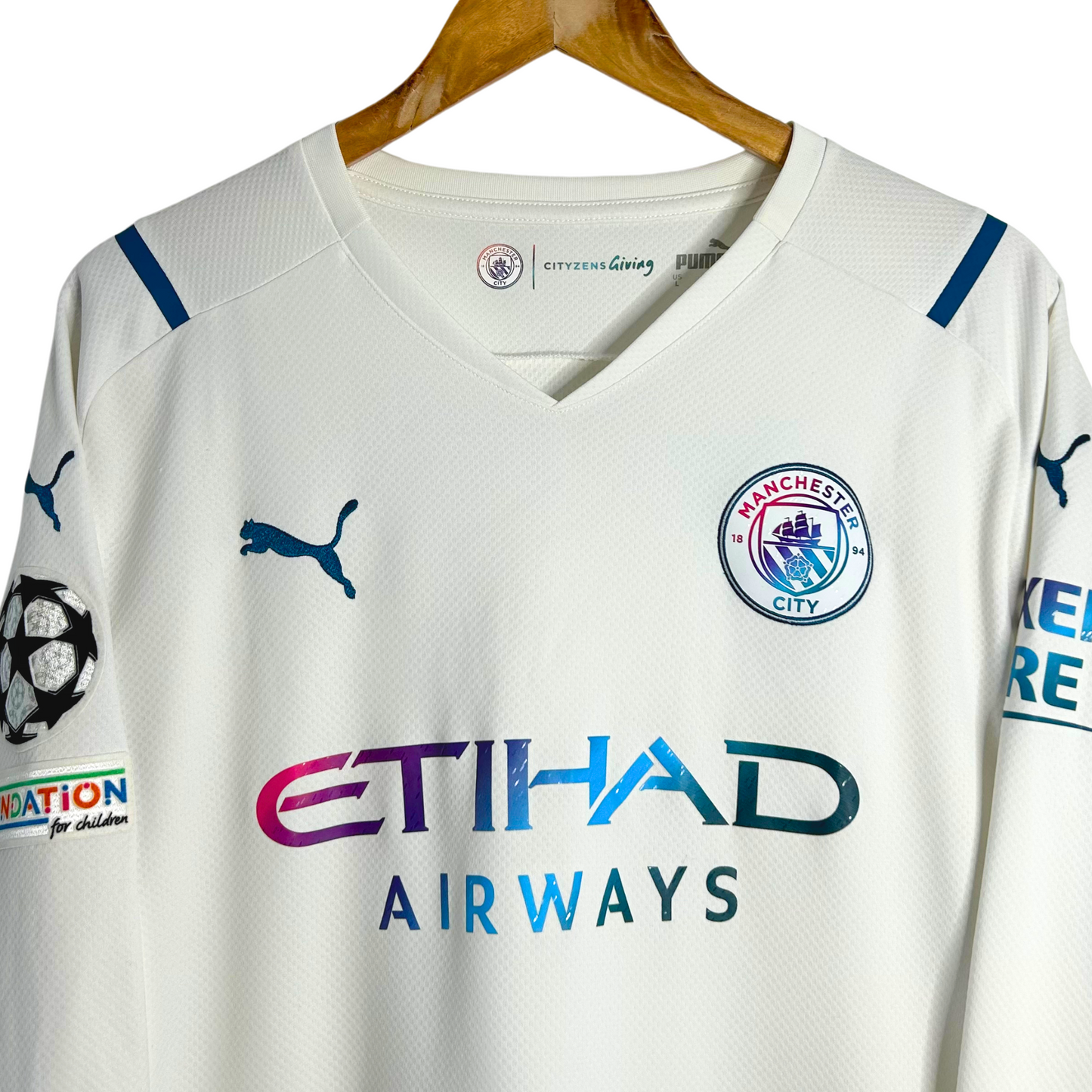 2021-22 Manchester City Away Shirt “Stones 5” - L