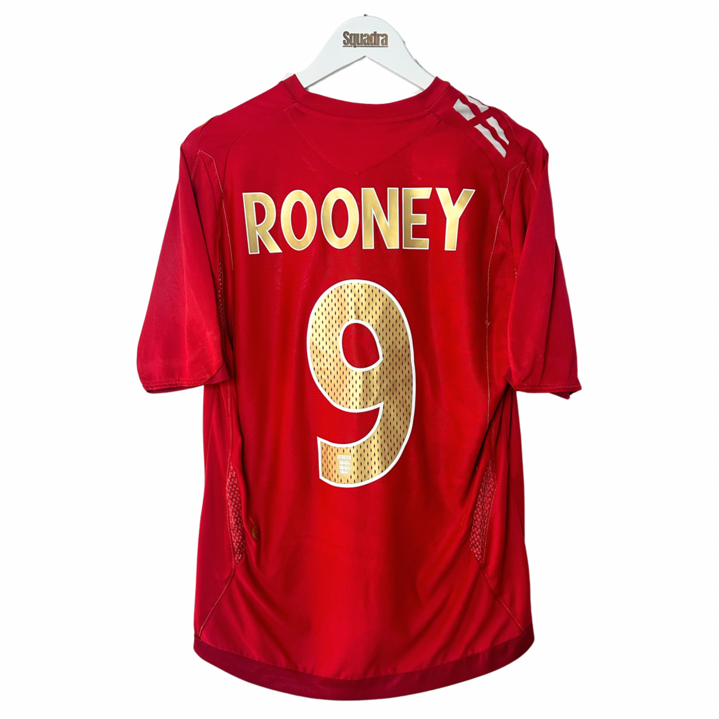 2006 England Away Shirt - Medium - Rooney 9