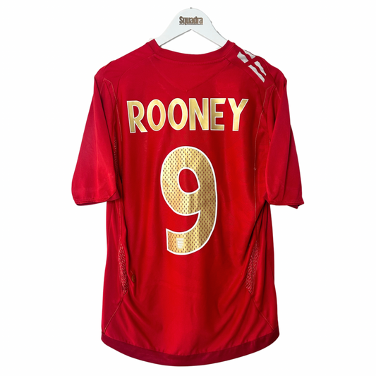 2006 England Away Shirt - Medium - Rooney 9